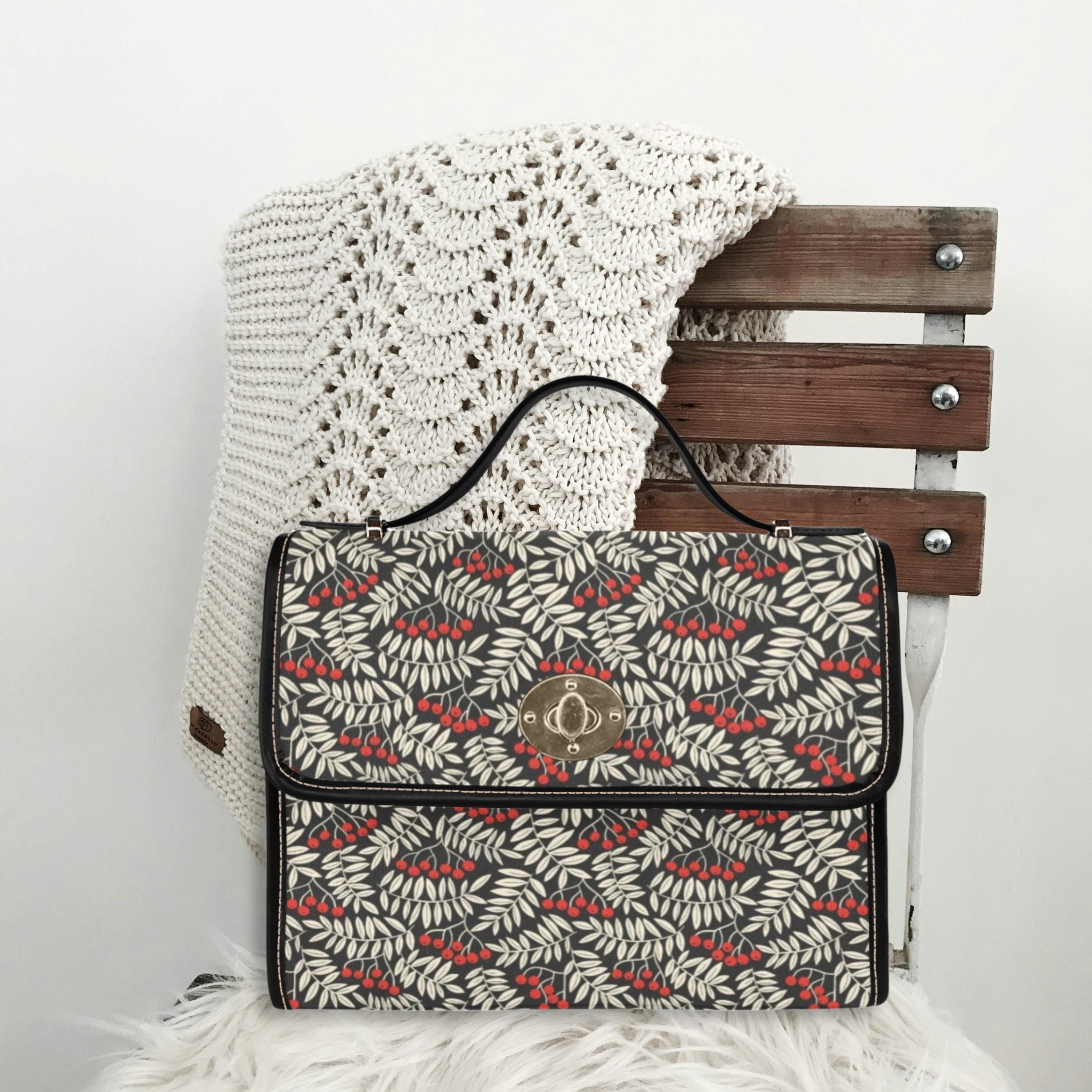 Winter Berries Satchel Bag