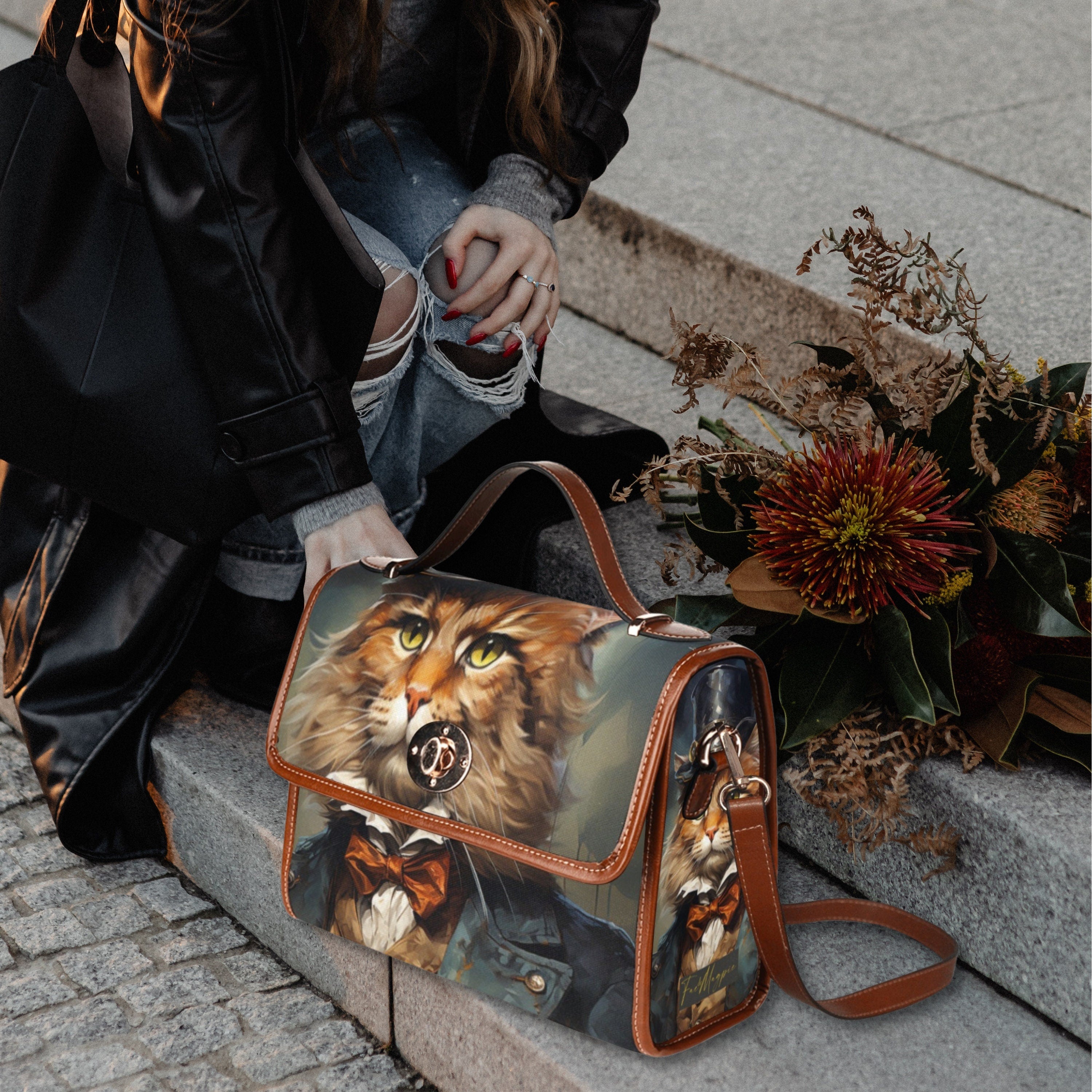 Gentleman Cat Satchel Bag