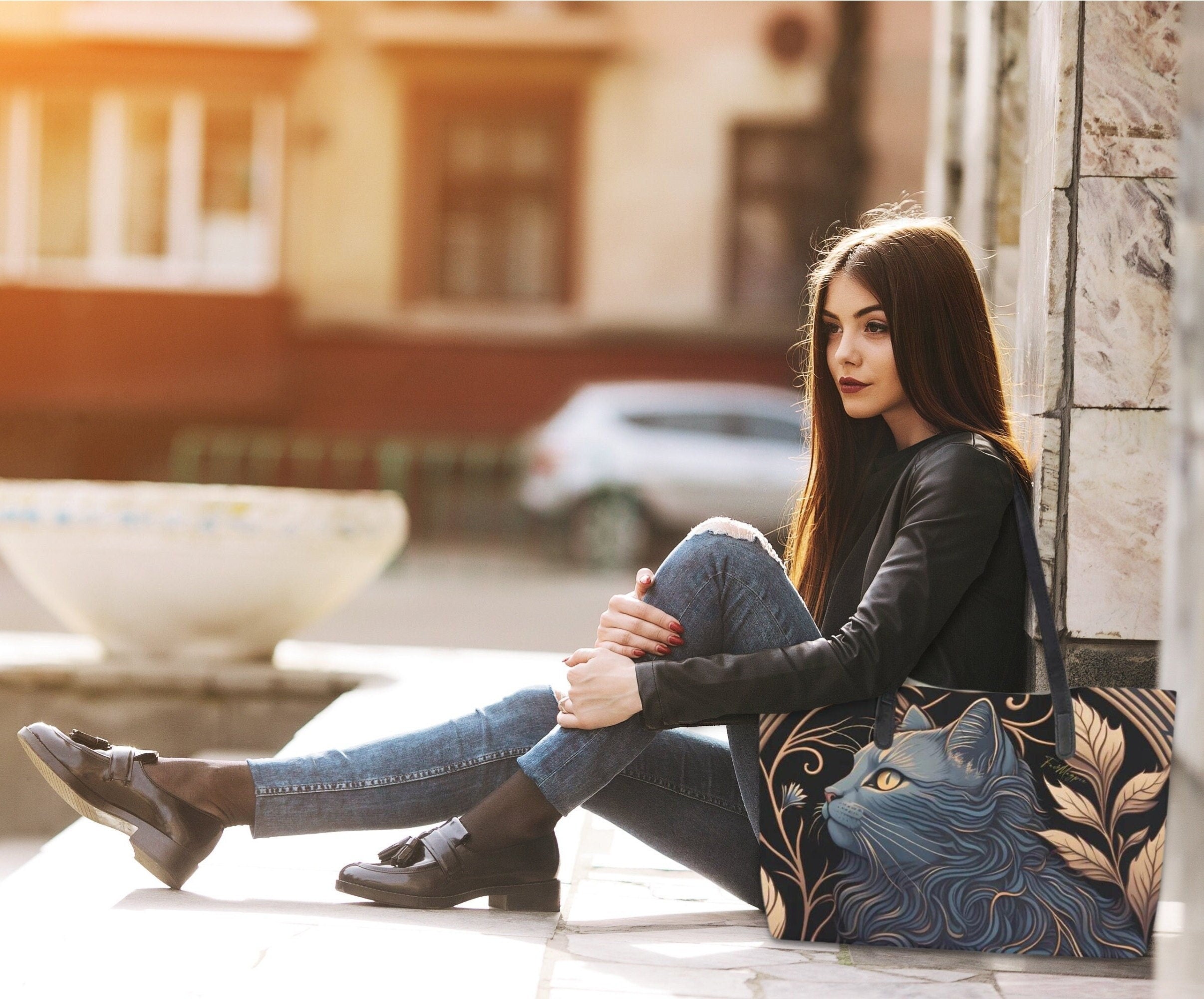 Mystical Cat Shoulder Bag