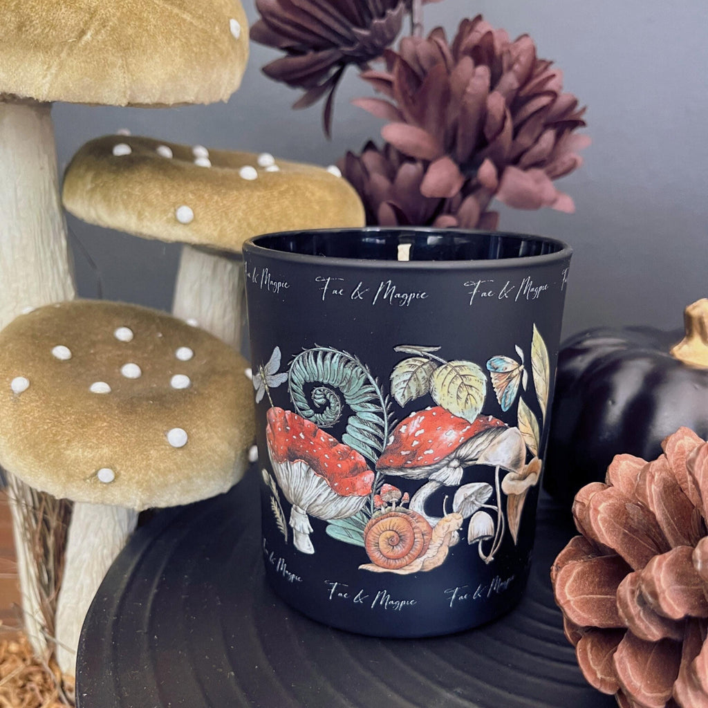 Forest Etched Glass Candle