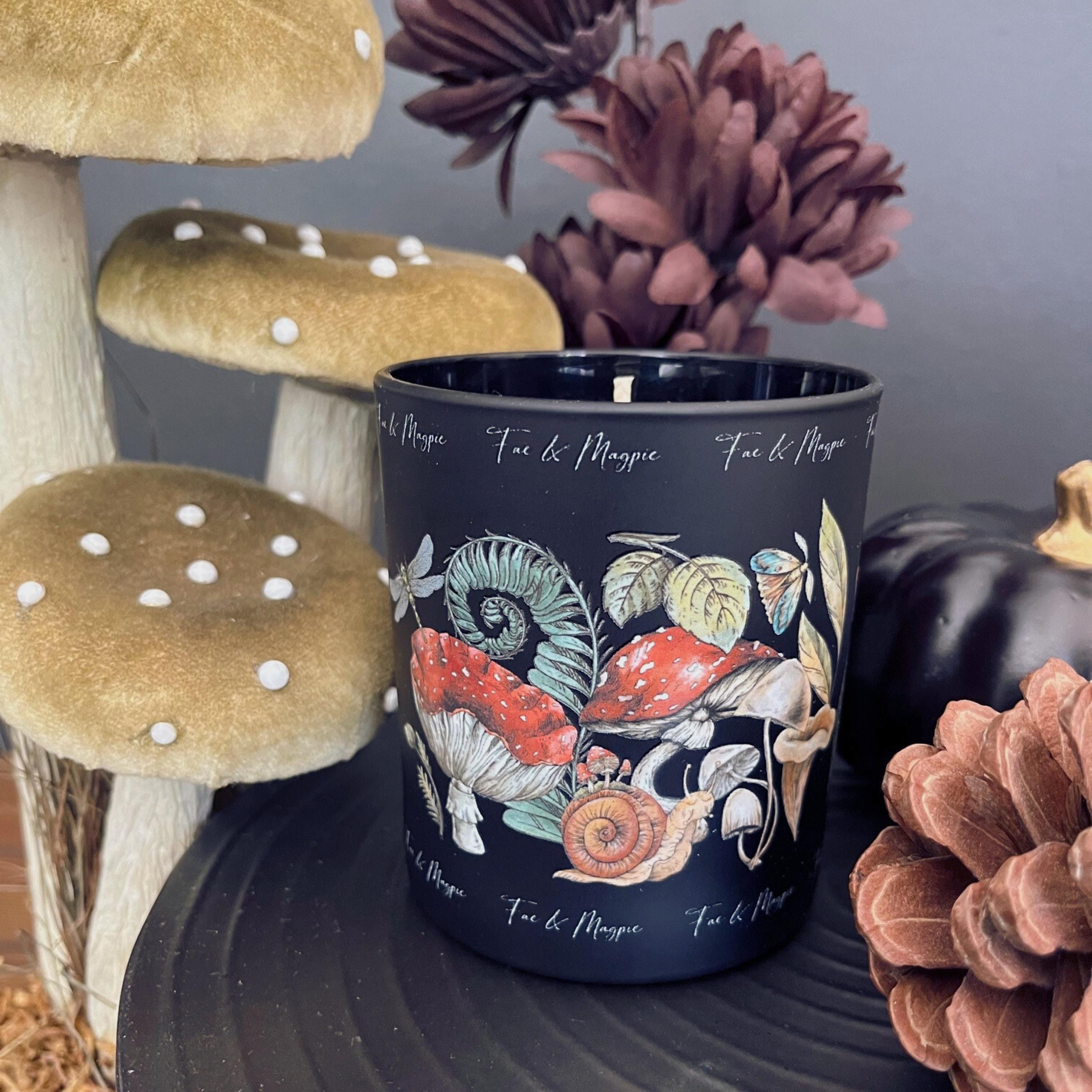 Forest Etched Glass Candle