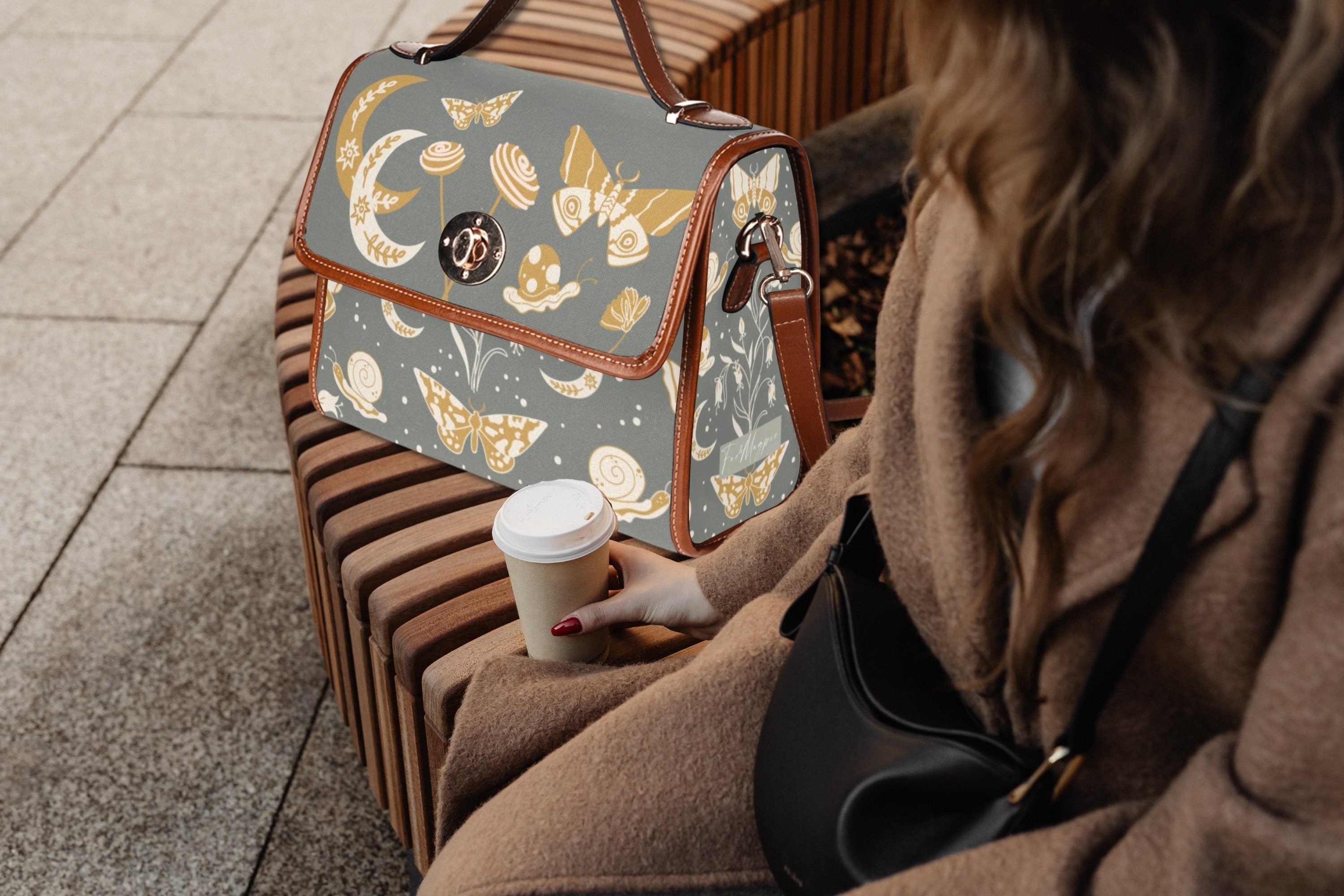 Night Garden Satchel Bag