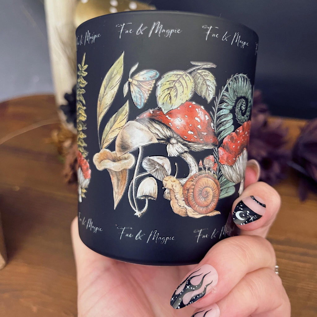 Forest Etched Glass Candle