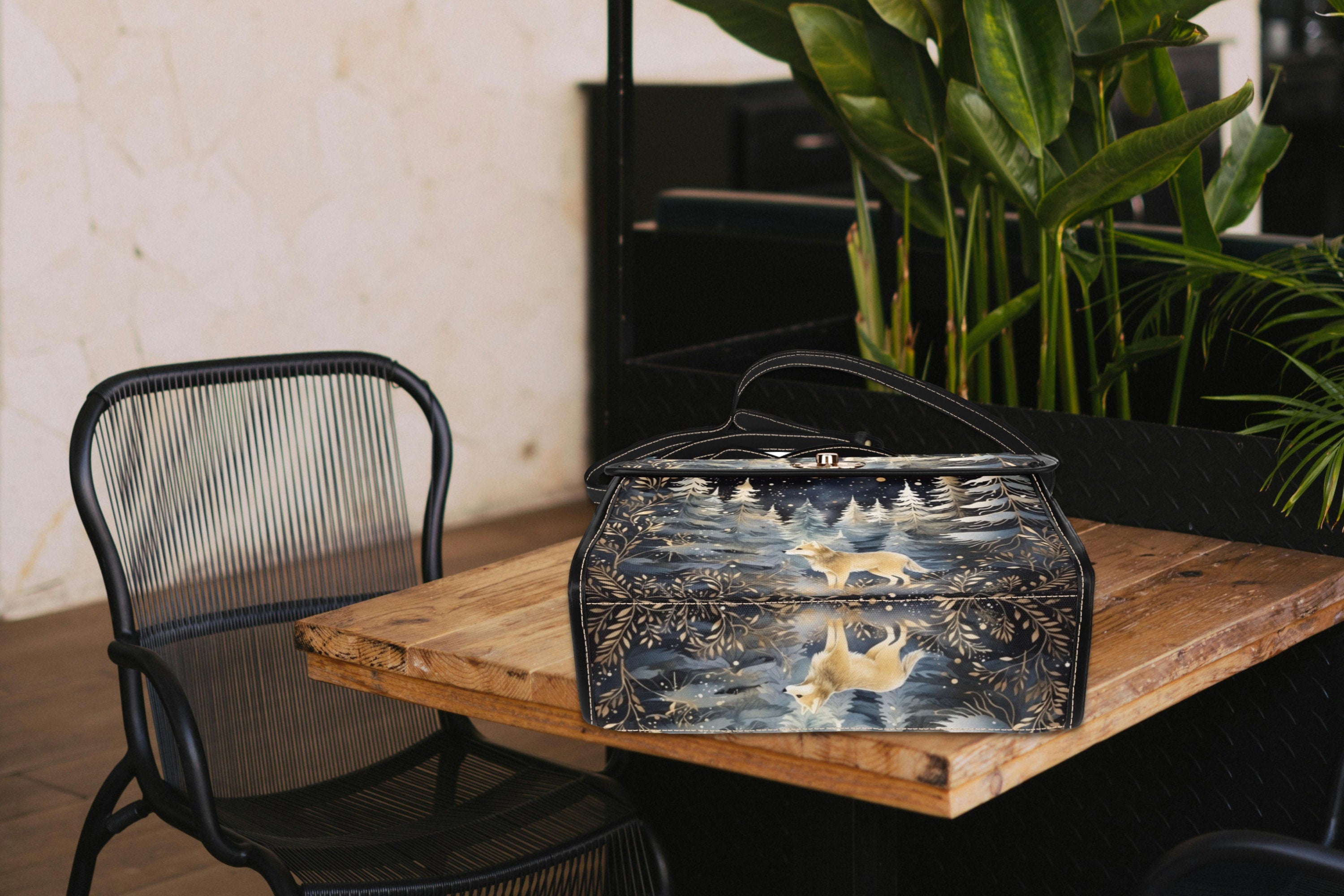 Mystical Wolf Satchel Bag