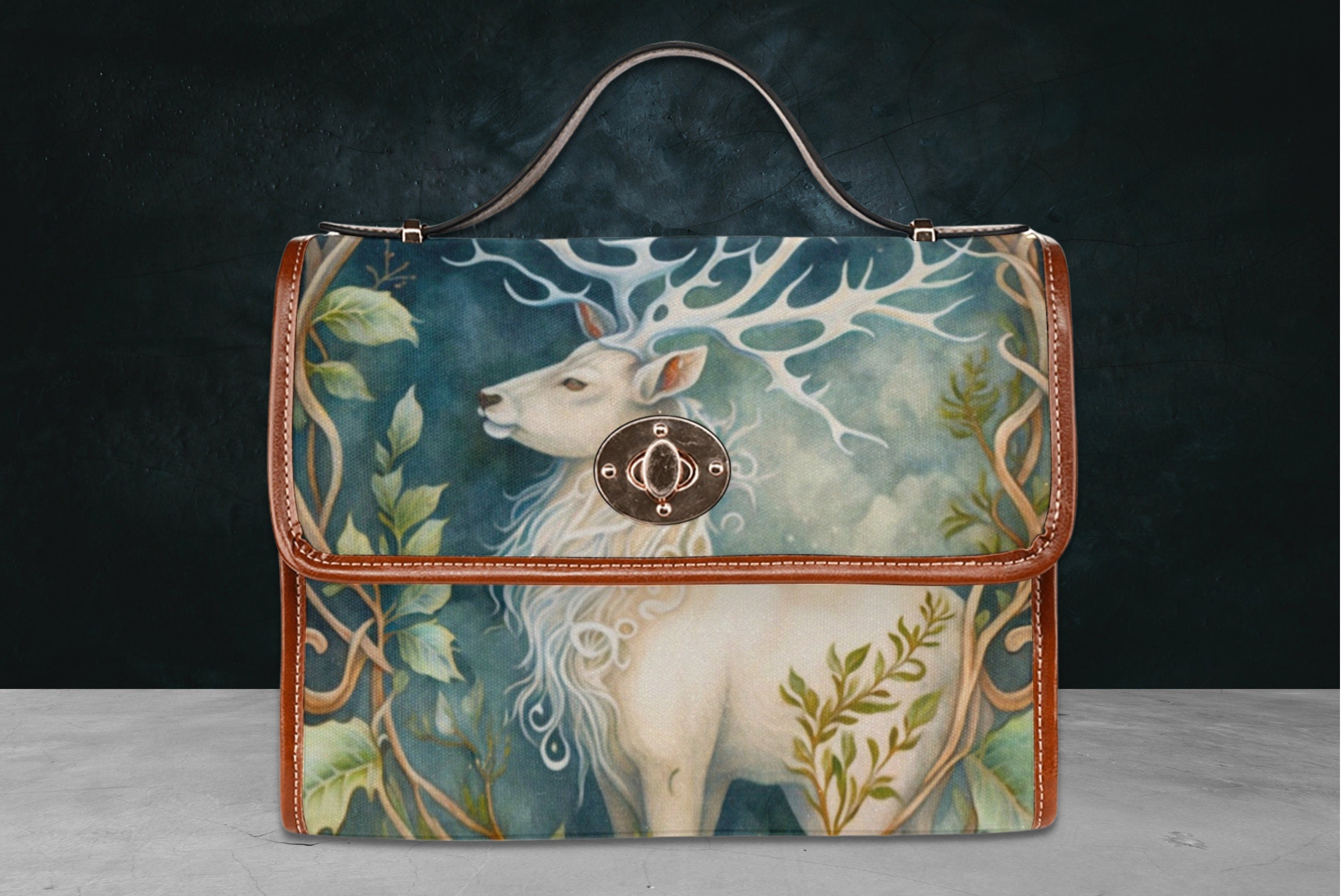 Mystical Stag Satchel Bag