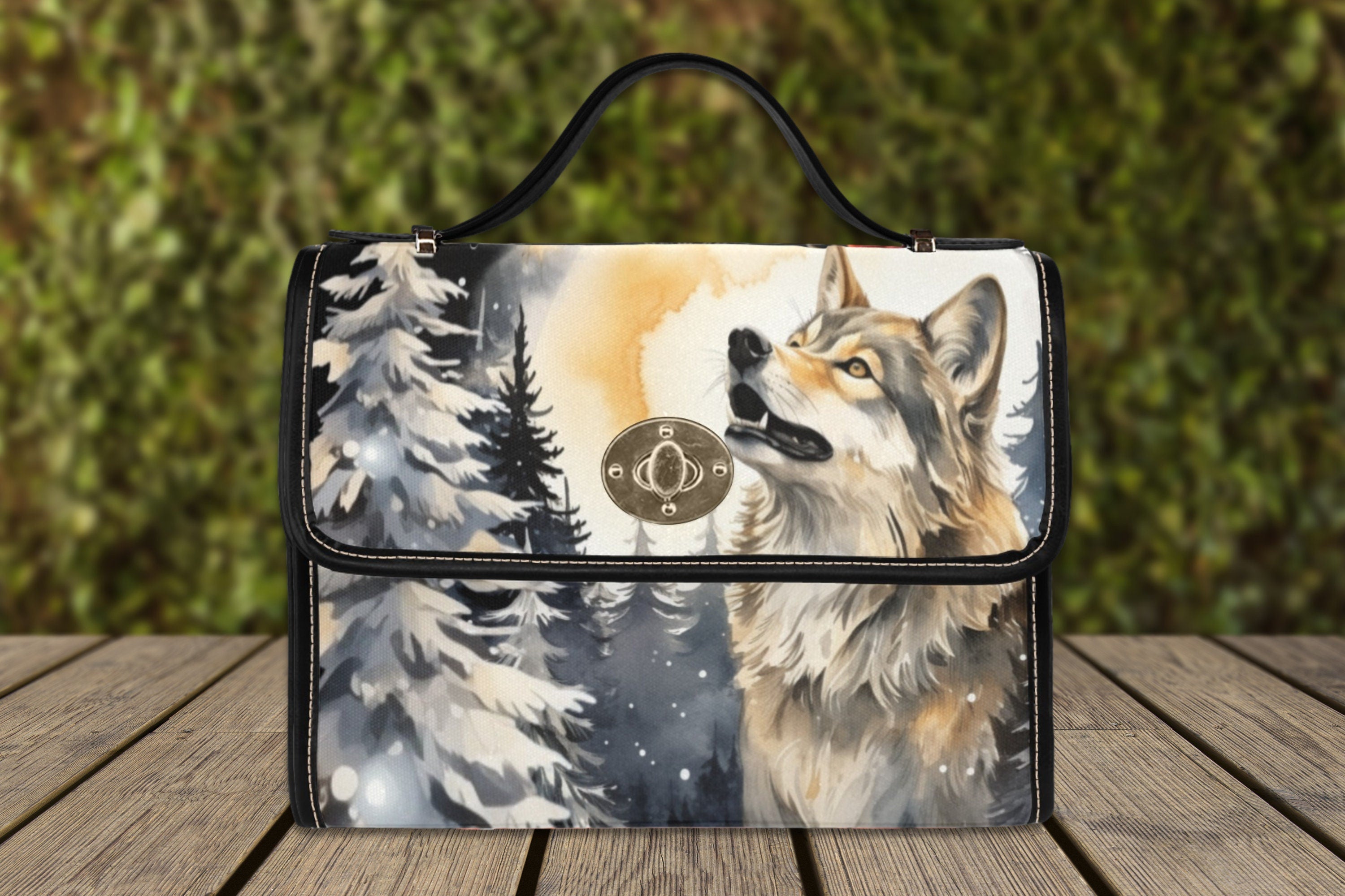Wolf Satchel Bag