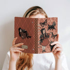 Girl and dog themed planner by Fae & Magpie featuring colorful illustrations and a spacious layout for daily planning.