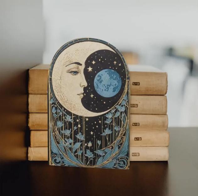 Blue Moon Bookends