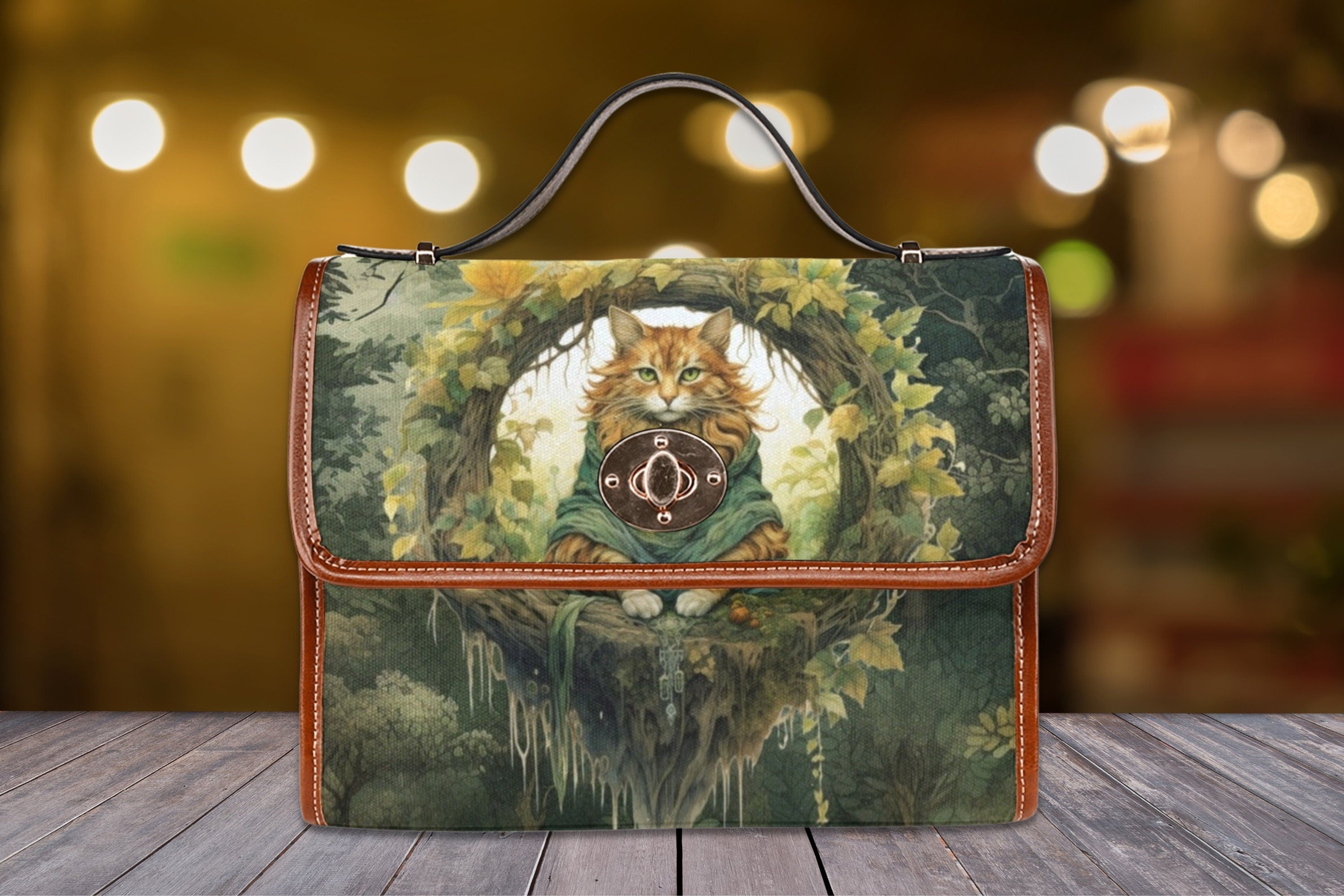 Forest Cat Satchel Bag