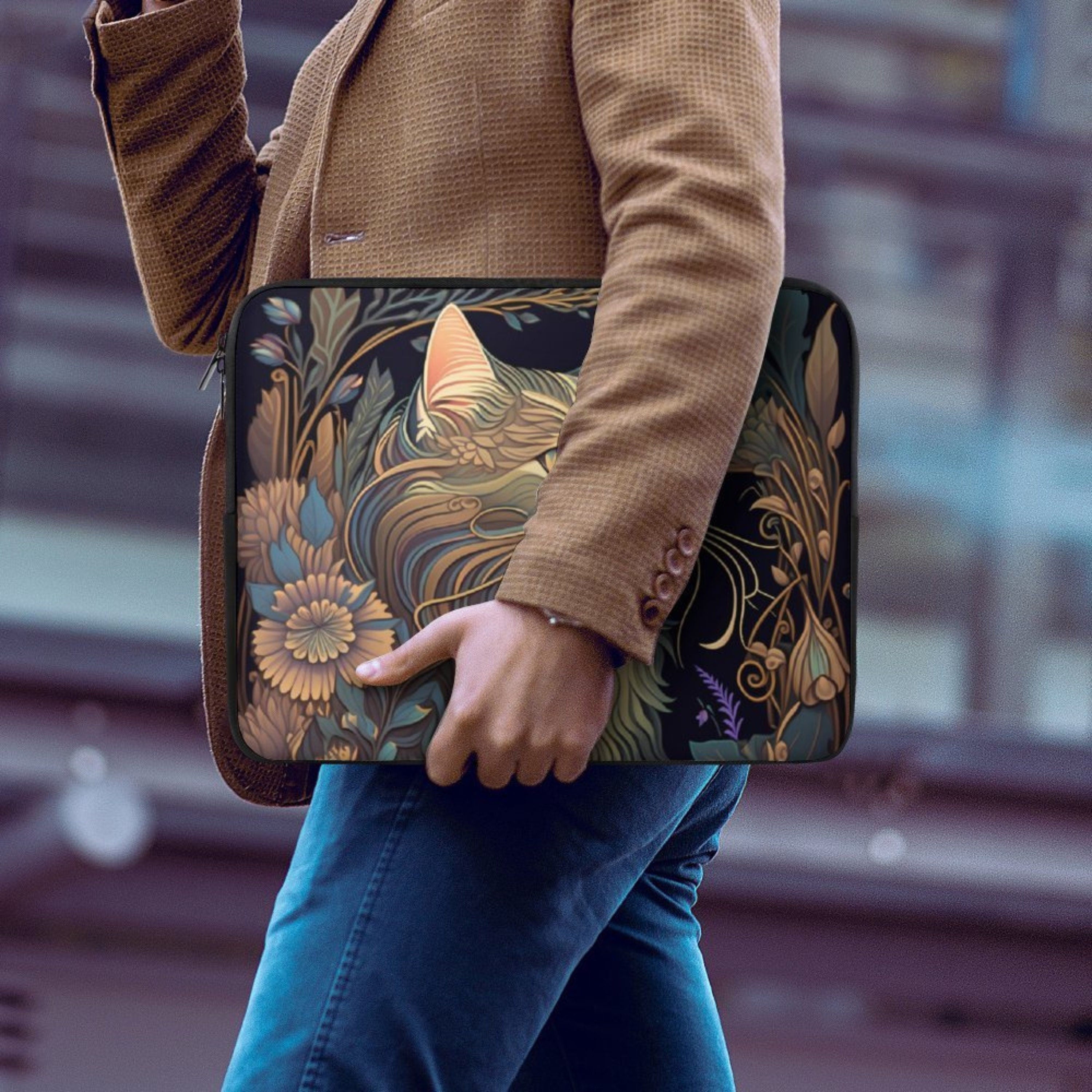 Mystical Cat Laptop Sleeve