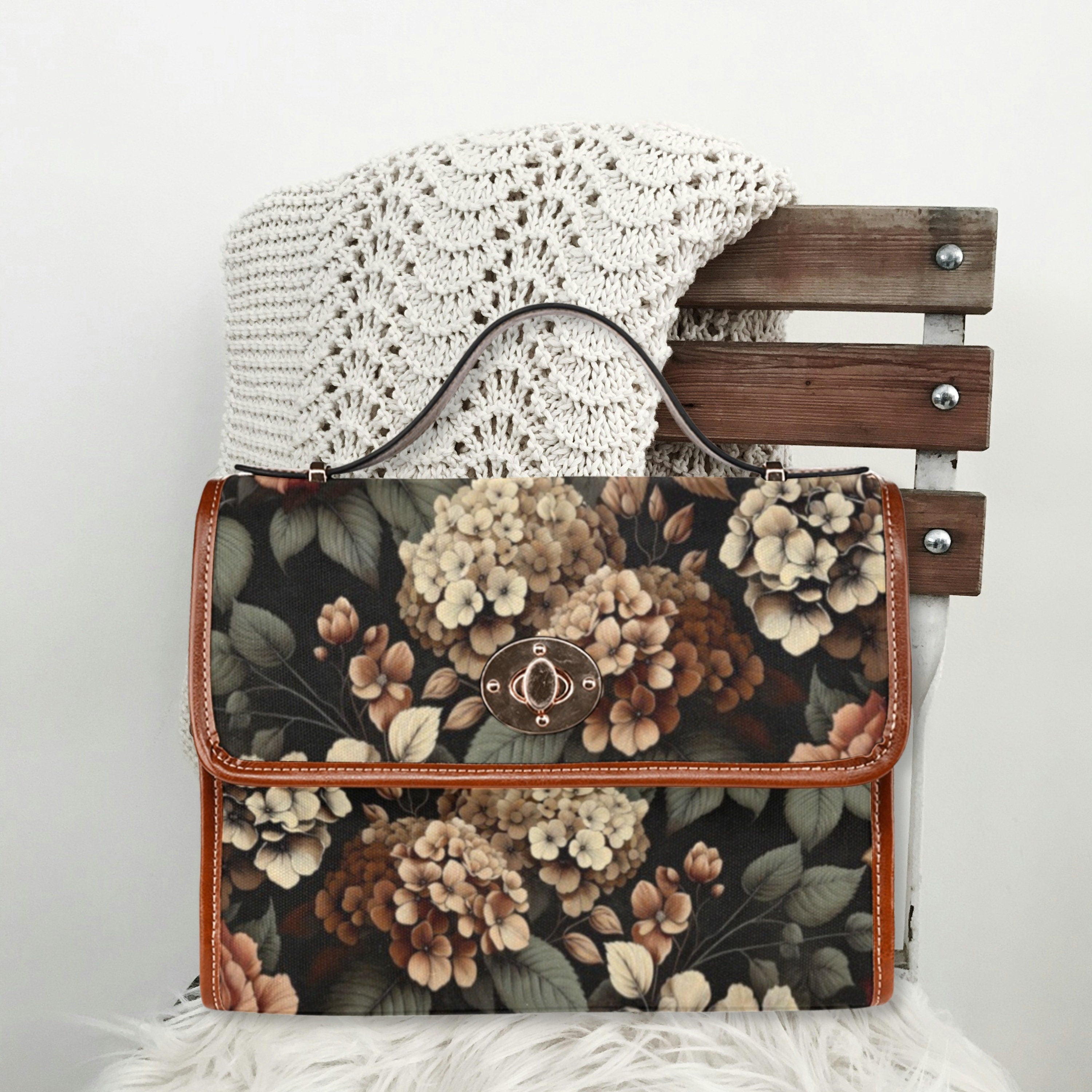 Boho Floral Satchel Bag