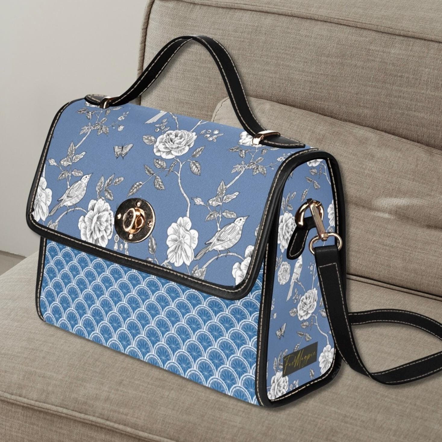China Blue Satchel Bag