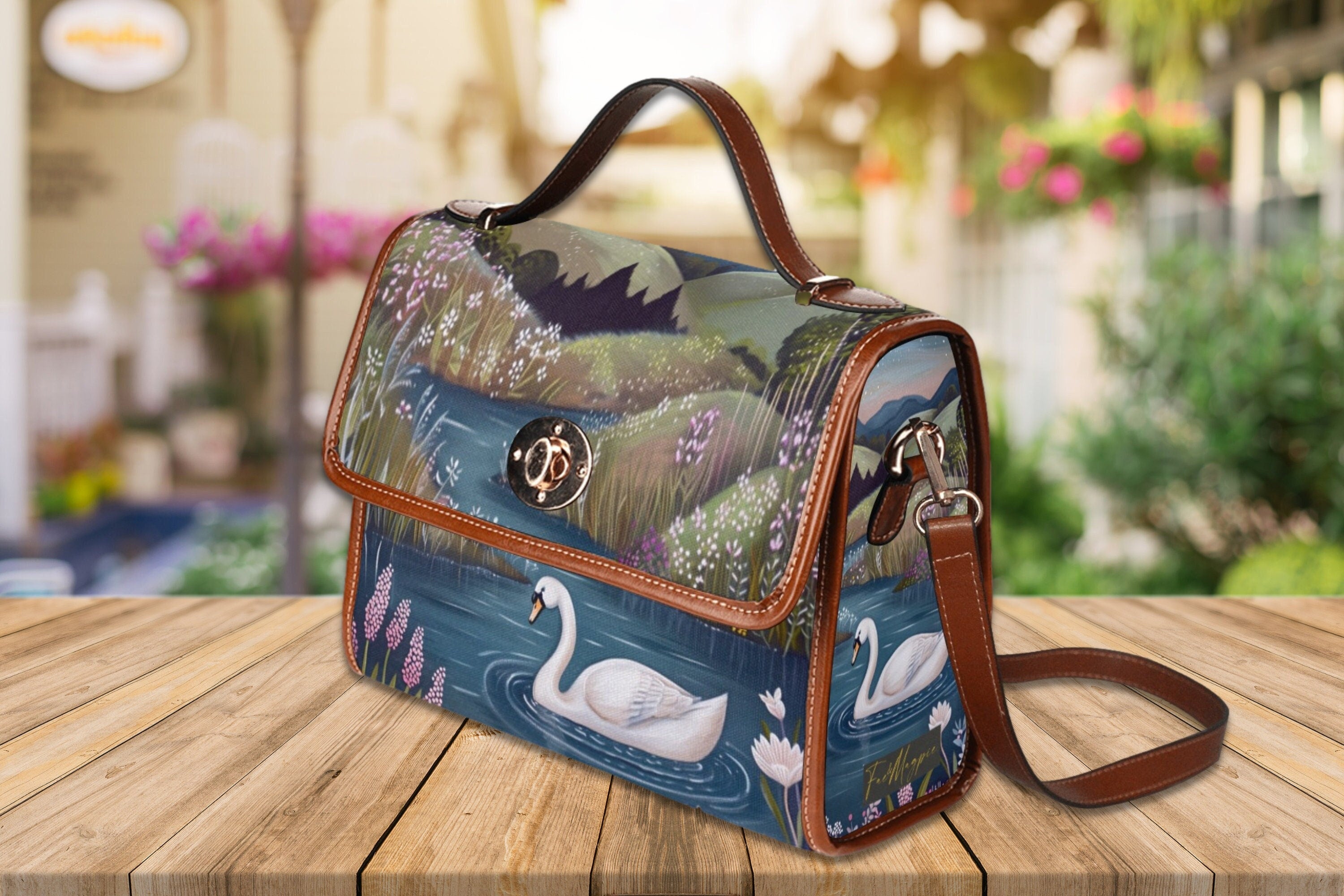 Swan Satchel Bag