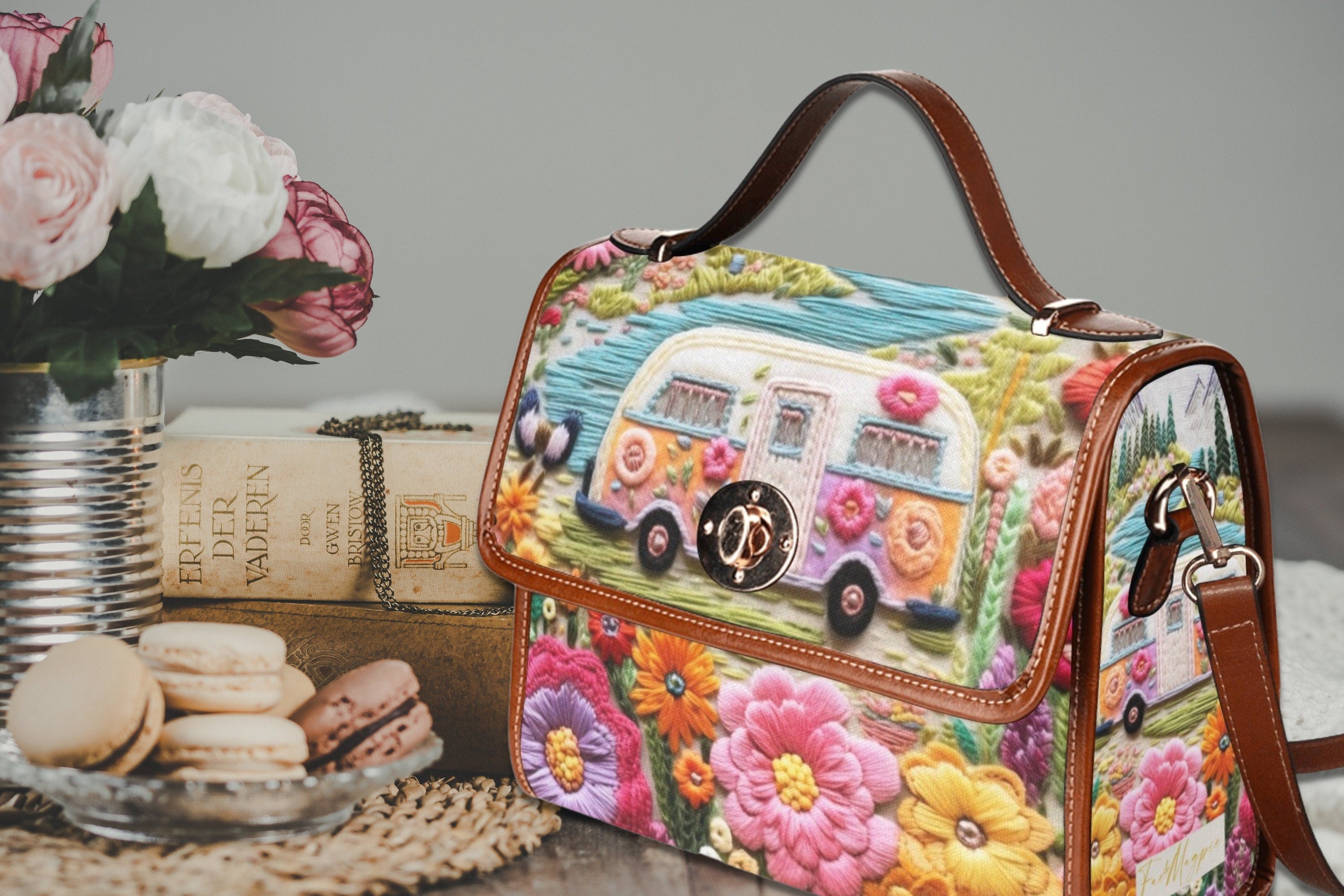 Retro Camper Satchel Bag
